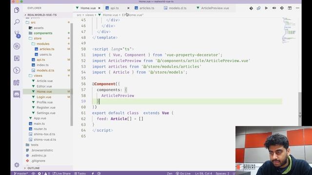 Realworld app - VueJS and Typescript - Part 4 : Dividing into Components