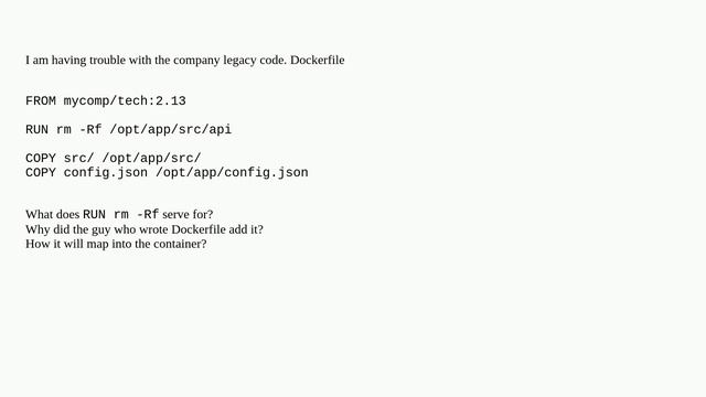 What does RUN rm -Rf do in Dockerfile? смотреть онлайн