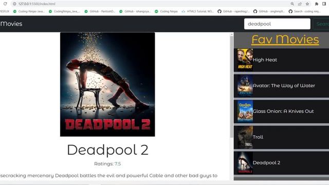 MiniImdb Movie app using Vanilla JavaScript