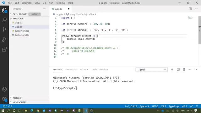 TypeScript Tutorial | For Each Loop