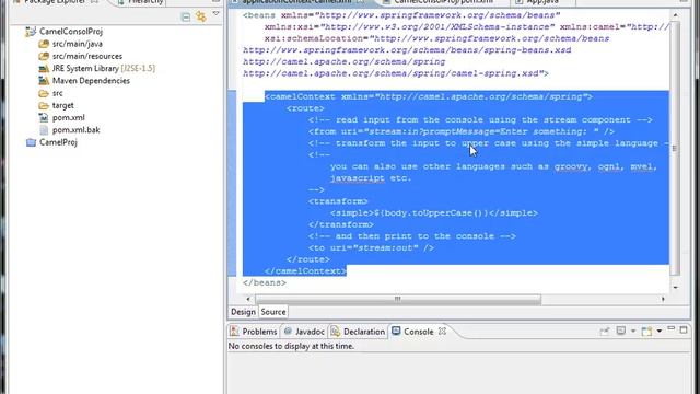 Apache Camel Console Example смотреть онлайн