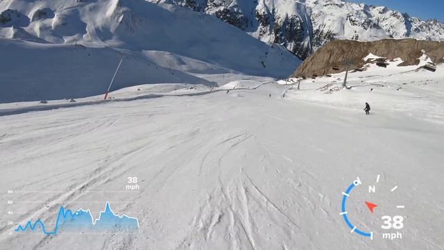 Skiing Ischgl's fastest Piste Black 14A