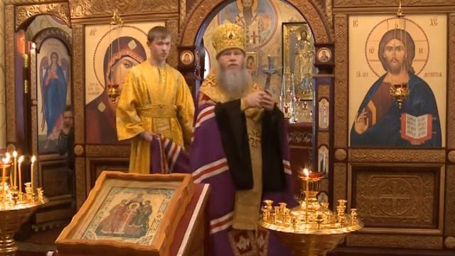 Биробиджанская епархия Освящение росписи храма Валдгейм САЙТ смотреть онлайн