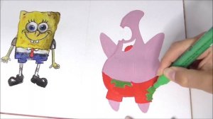 How to drawing Patrik Spongebob step by step