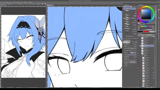 [DRAWING] Eula Genshin Impact / Clip Studio Paint [REAL TIME - DIGITAL PAINTING] смотреть онлайн