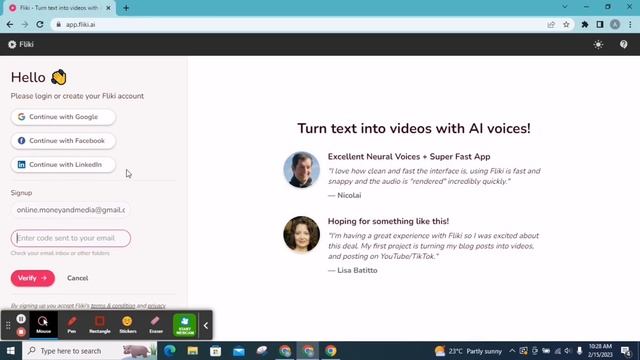 How to Create a Free Fliki Account | Text to Video смотреть онлайн