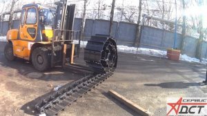 Замена ходовой на бульдозере ТМ10 дст урал ч2  катки гусница сегменты ленивец