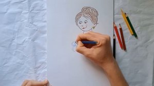 Портрет мамы. Очень простой рисунок