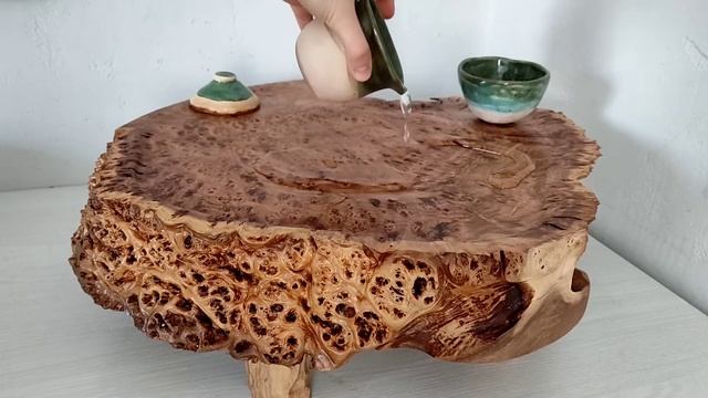 Чайная доска из карагача со сливом 40*40 см смотреть онлайн