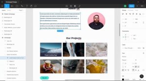 Figma To HTML - One Page Website - Designing The About Us & Projects Section