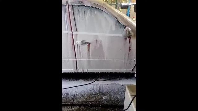 Пенная насадка в работе