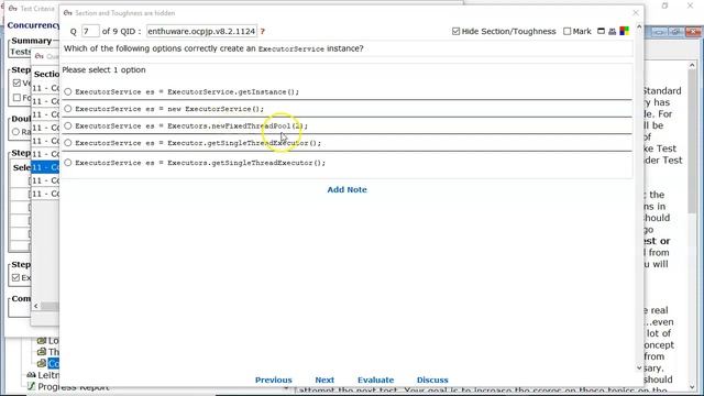 Correctly creating an ExecutorService instance? (enthuware.ocpjp.v8.2.1124) смотреть онлайн