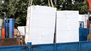 Разгрузка газосиликатного блока