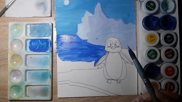 РИСОВАНИЕ ДЛЯ ДЕТЕЙ. Пингвин для детей 6 лет+ смотреть онлайн