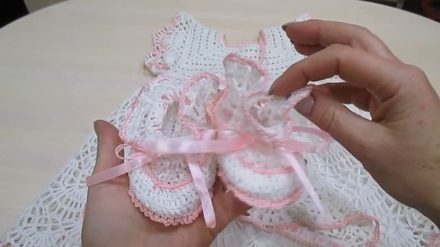 КРЕСТИЛЬНЫЕ НАБОРЫ ДЛЯ ДЕВОЧКИ. ВЯЗАНИЕ КРЮЧКОМ.