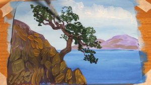 Легкий пейзаж гуашью для НАЧИНАЮЩИХ