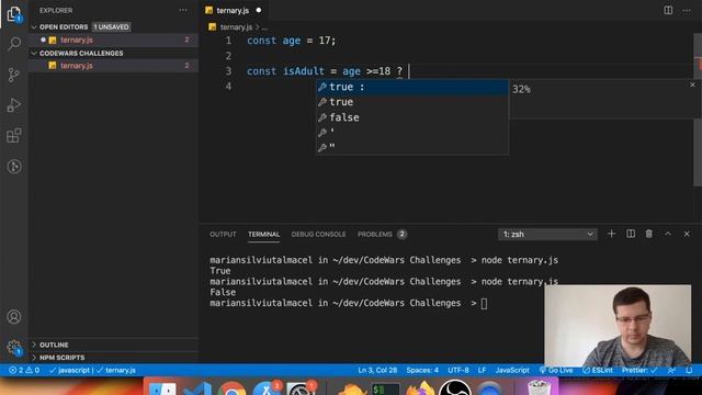 Javascript WTF Questions - The ternary operator and how to use it смотреть онлайн