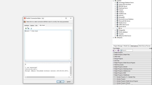 Connecting to Oracle Database Server Using FireDAC смотреть онлайн