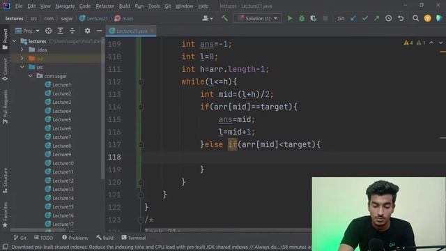 Last occurrence of Target | Binary Search | JAVA + DSA COURSE смотреть онлайн