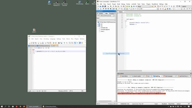 Add C header files in Code Blocks