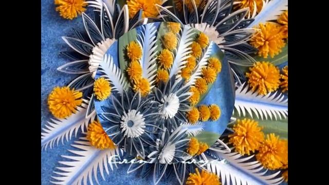 Цветы из бумаги.✿ Картины с цветами из бумаги в технике квиллинг. смотреть онлайн