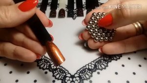 Необычные дизайны ногтей "Кошачий глаз" + неокуб (магнитные шарики).