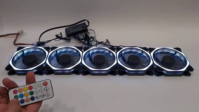 Комплект вентиляторов для корпуса с контроллером и пультом смотреть онлайн