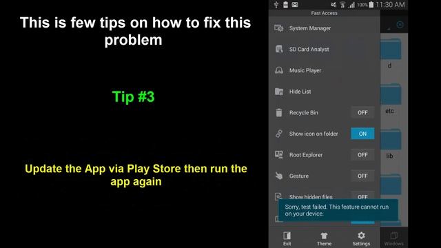 How to Fix Sorry, test failed. This feature cannot run on your device. root explorer смотреть онлайн