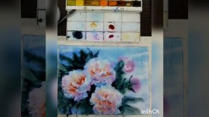 Акварельные пионы