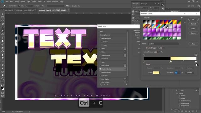 Text Style Tutorial Photoshop | How to make Cute Anime Style Text on Photoshop | Photoshop