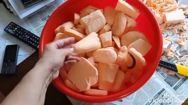 Изготовление искусственного камня для украшения.Подробно.Часть 1