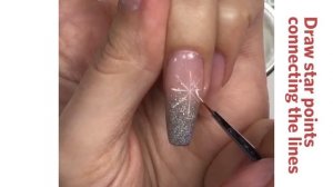 Winter Silver Ombre Snowflake Nails