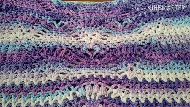 Красивое сочетание двух узоров крючком в вязании разных изделий. Схема. смотреть онлайн