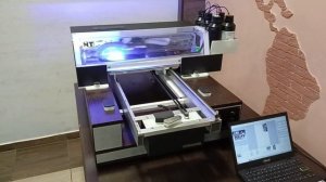 Демонстрация работы УФ принтера на базе Epson l1800
