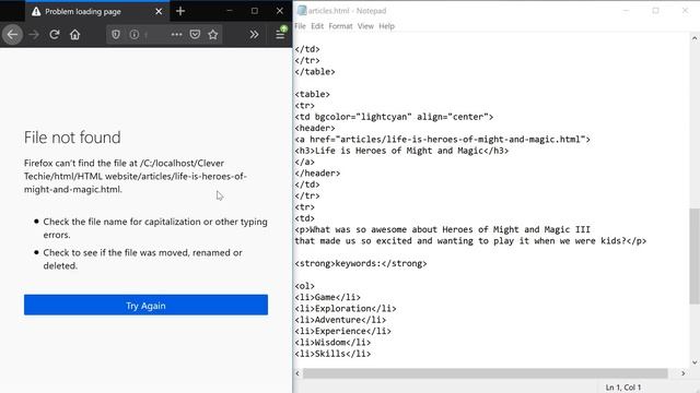 Full Course HTML Tutorial - How to Make a Web Site Using HTML and Notepad