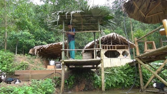 Bathroom design, animal care on the farm, Building a life, Living in the forest, Day 64 смотреть онлайн