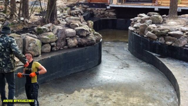Бетонная чаша для декоративного водоема, пруда (Creating a concrete bowl for a decorative pond)