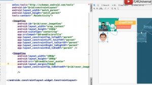 Android ConstraintLayout-2 | Apply Constraints in XML & Layout Editor Basics  | U4Universe