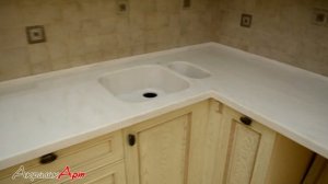 АкриликАрт: Замена старой столешницы на каменную из мраморной коллекции