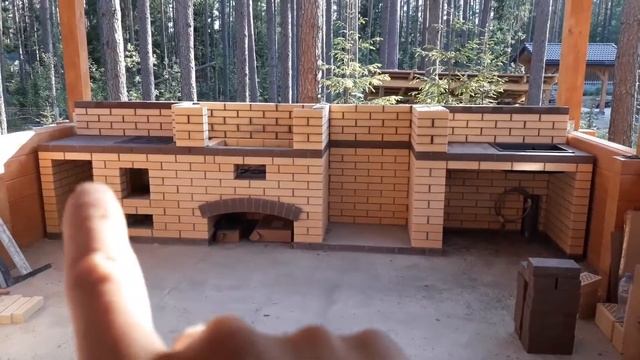 Красивый уличный кухонный комплекс (уличный комплекс барбекю) смотреть онлайн