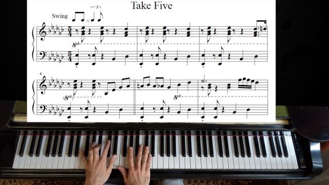 Dave Brubeck - Take Five | Piano Tutorial смотреть онлайн
