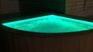 Работа аэромассажа в купели