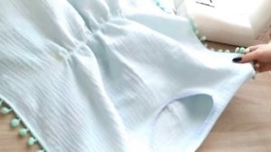 ✂️??️ Шью детскую тунику для пляжа из муслина и купальник.