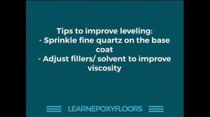 A Webinar on Epoxy Self Leveling Flooring