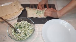 Конвертики из ЛАВАША / Вкуснейшая начинка для лаваша из СЫРА и ТВОРОГА /Закуска из лаваша с начинко