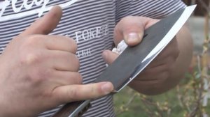 Тяпка из стали 95х18 vs свиной ляжки