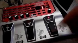 Boss ME-20B bass multi effects experiment on BARITONE guitar