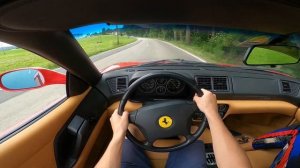 Ferrari F355 Berlinetta POV test drive by seen through cars