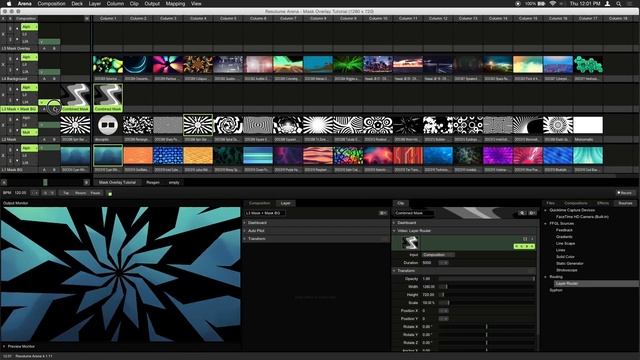 Resolume Avenue & Arena (Tutorial): Mask Overlay Technique