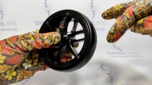 Колесо переднее для инвалидной коляски из карбона 100х30, ступица 46 мм.